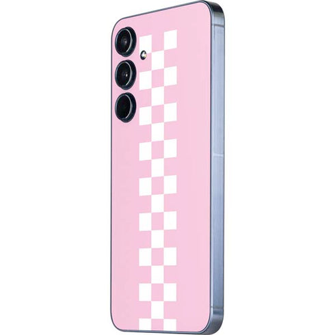 Pink Checkerboard Galaxy A55 5G Skin